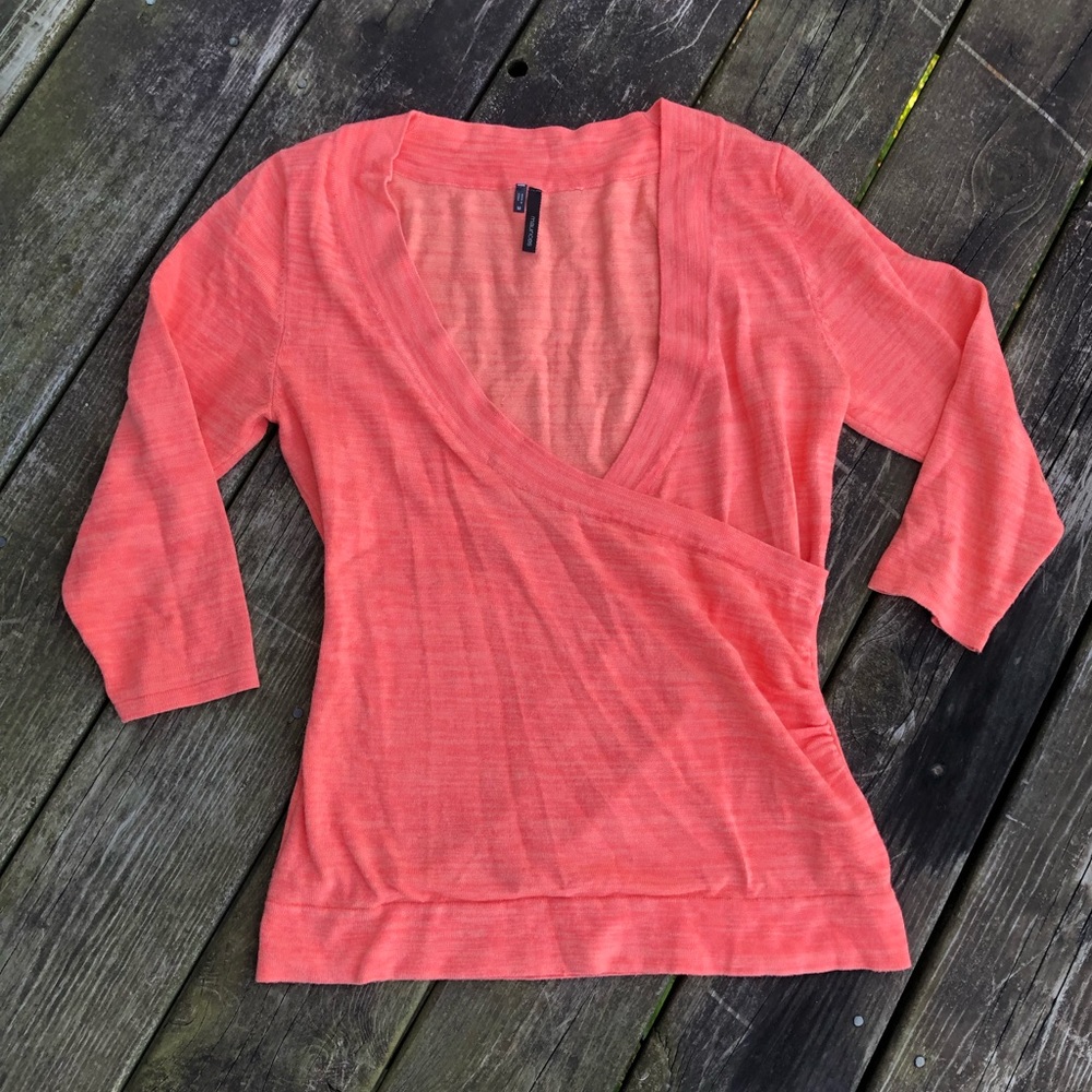 MAURICES Peach Wrapped Sweater